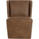 Amita Tobacco Tan Wheeled Dining Chair